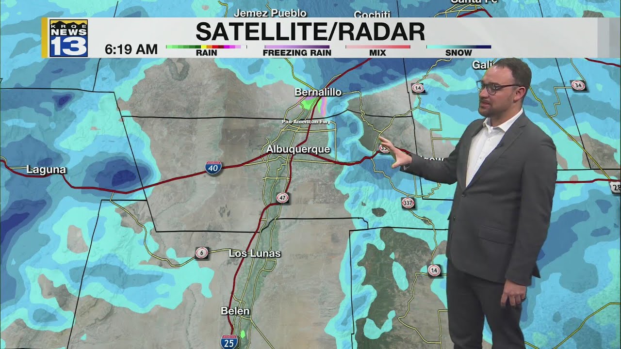 Snow continues across New Mexico today - YouTube