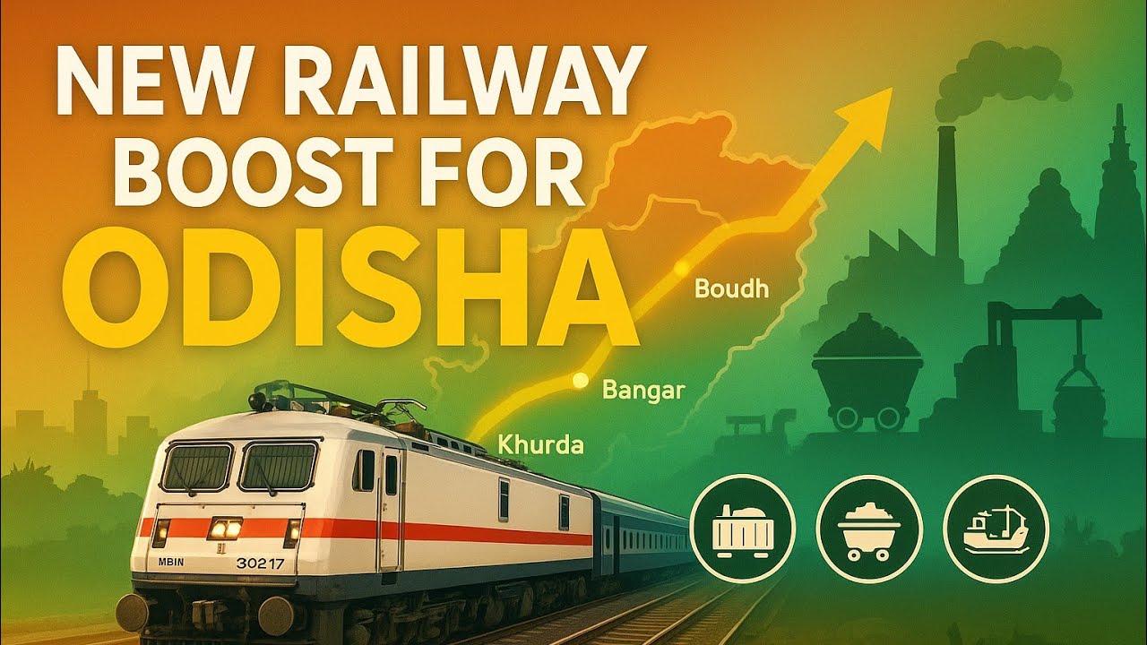 Big Boost for Odisha: New Railway Project Announced | Industrial Growth Explained in odia 