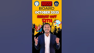 BOSSE October 2025 Class 12th Result OUT | Check Result & Download Marksheet Now #bosse #bosseboard