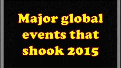 Major global events of 2015
