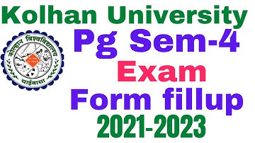 Pg Sem-4 exam form fillup #2023 #kolhan_university #exam #university #study | KU Pg final sem exam