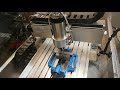 Test cutting Steel with The new vice (6040 cnc router)