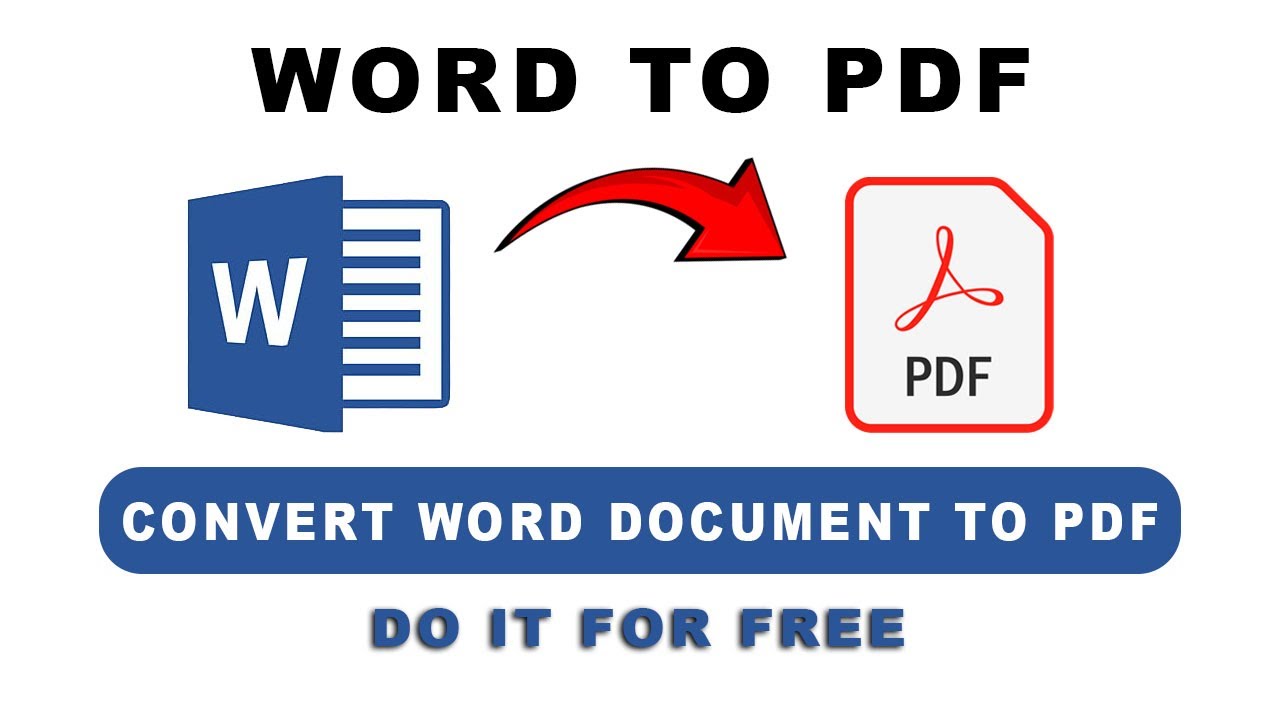 How to Convert Word Document to PDF - YouTube