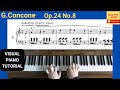 G Concone Etude No 8 Op 24 From 25 Melodic Studies Easy And Progressive Piano Tutorial mp3