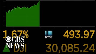 Dow Jones hits milestone 30,000 points as Trump signals exit from White House