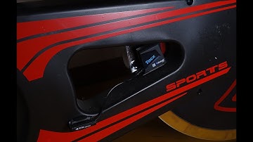 Cadence And Speed Sensor on spinning bike or indoor bike, Tacx T2015 with Zwift.