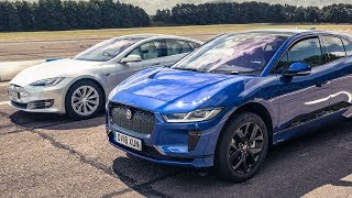 Tesla Model S 75d vs Jaguar I-Pace | Drag Races | Top Gear