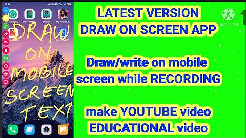 How to draw on mobile screen | draw on screen android app