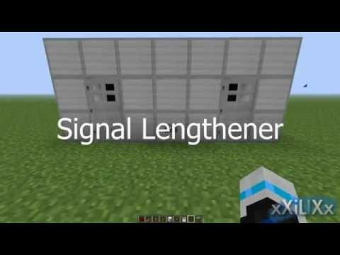 Minecraft - Compact Signal/Pulse Lengthener Using Repeater Lock [Tutorial]