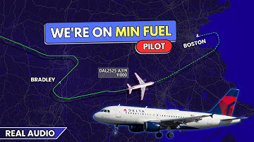 Pilot declares MINIMUM FUEL after go around and diverts to Boston, Delta Airbus A319. Real ATC