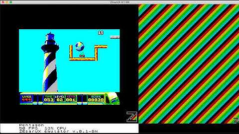 ZEsarUX 16C video mode