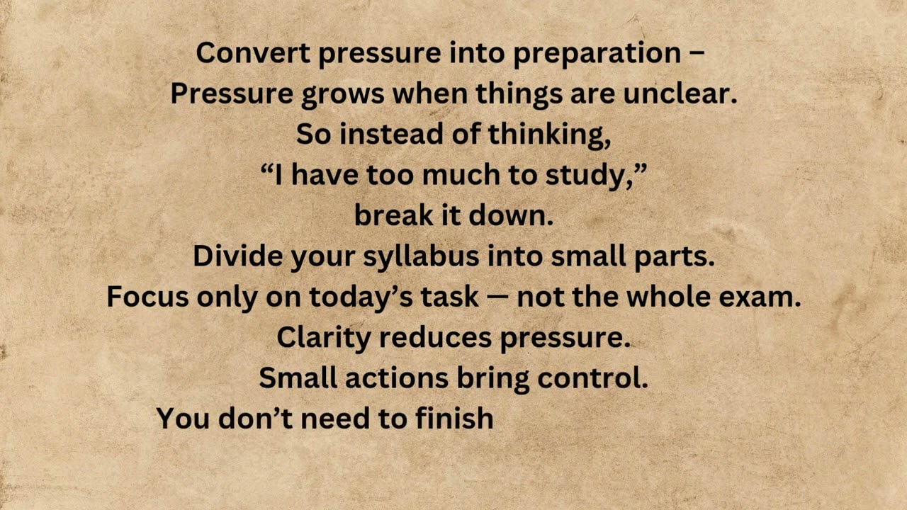 How to Handle Exam Pressure