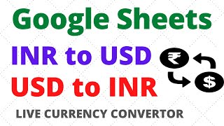 Live currency convert in google sheet | How to convert INR to USD and USD to INR in google sheet screenshot 3