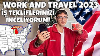 WORK AND TRAVEL İŞ SEÇİMİ 2023! İş Tekliflerinizi İnceliyorum, Saatlik Ücret, Eyalet, Amerika Vlog!