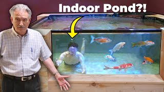 FINDING KOI FISH!! in GIANT POOL POND AQUARIUM!