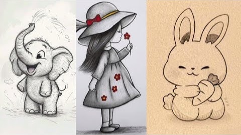50+ Cute pencil drawing tutorial || Fun and easy drawing tricks / Simple pencil drawing for beginner