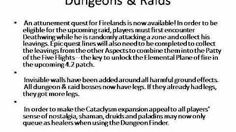 World of Warcraft Patch notes 4.1.11 (April Fools)