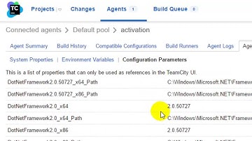 How to view build agent parameters in TeamCity