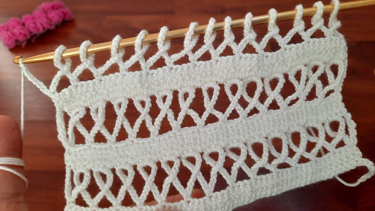 WOW! Beautiful Tunisian Crochet Stitch 🤍 Easy & Elegant Pattern for Beginners