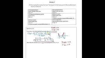 LCHL Calculus 2 Video 2 (increasing and decreasing questions)
