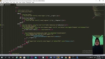 UTS Pemrograman Web II Membuat Menu pada Laravel