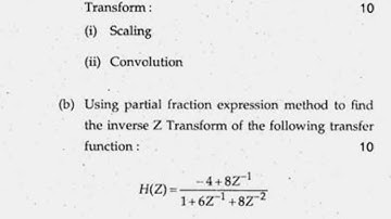 BTech ECE 4th Sem Signals & Systems Question Paper 2017