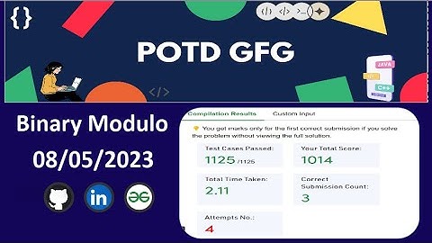 Binary Modulo || GFG POTD || Java || GeeksForGeeks Daily Challenge || Easy Explained