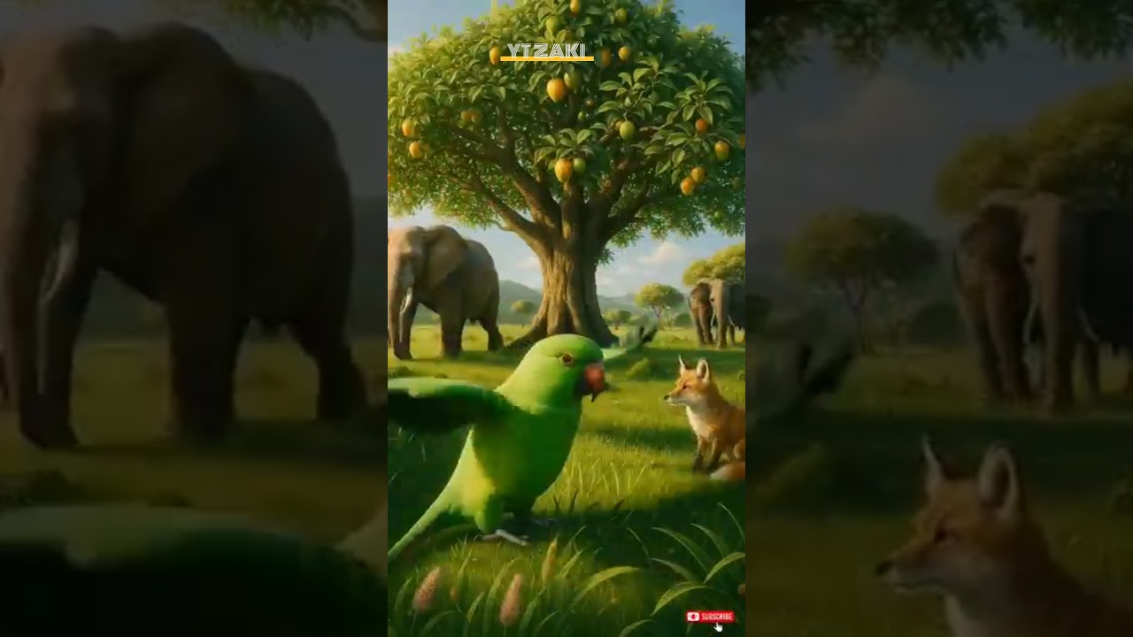 "The Parrot and the Magical Mango Tree 🍃 | Short Animated Story"