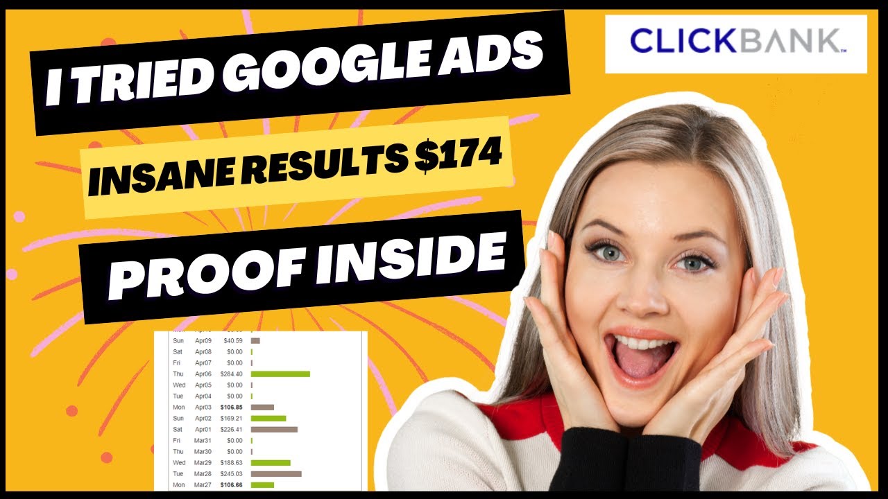 I Tried Google Ads Insane Results 174 Proof Inside Clickbank