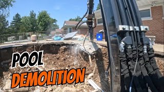 Demolishing a 40-Year-Old Swimming Pool