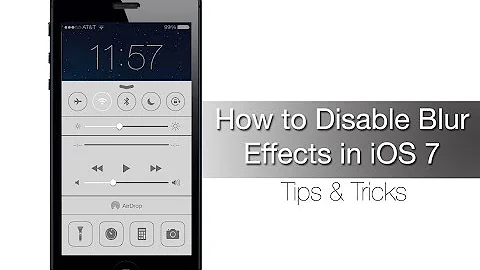 How to Disable Blur Effects in iOS 7 - iPhone Hacks