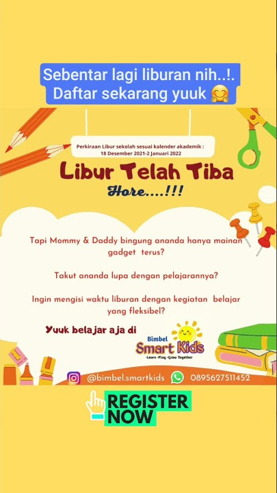 Libur telah tiba...! Horeee...!