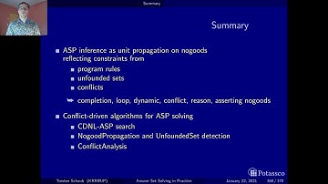 Answer set solving in practice, solving, summary