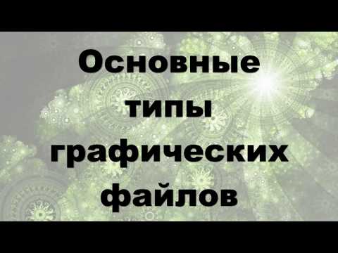 Основные типы графических файлов Урок - 2