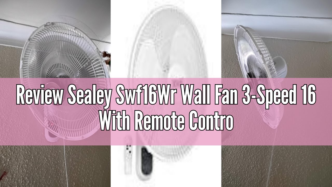 Saachi Nl-Fn-1741wr 16" Wall Fan - 3-Speed, Remote Control