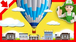 Cartoon for kids - Air balloon. About Handy Andy Cartoons