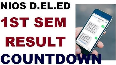 NIOS D.EL.ED 1st Semester Result COUNTDOWN | Online Partner