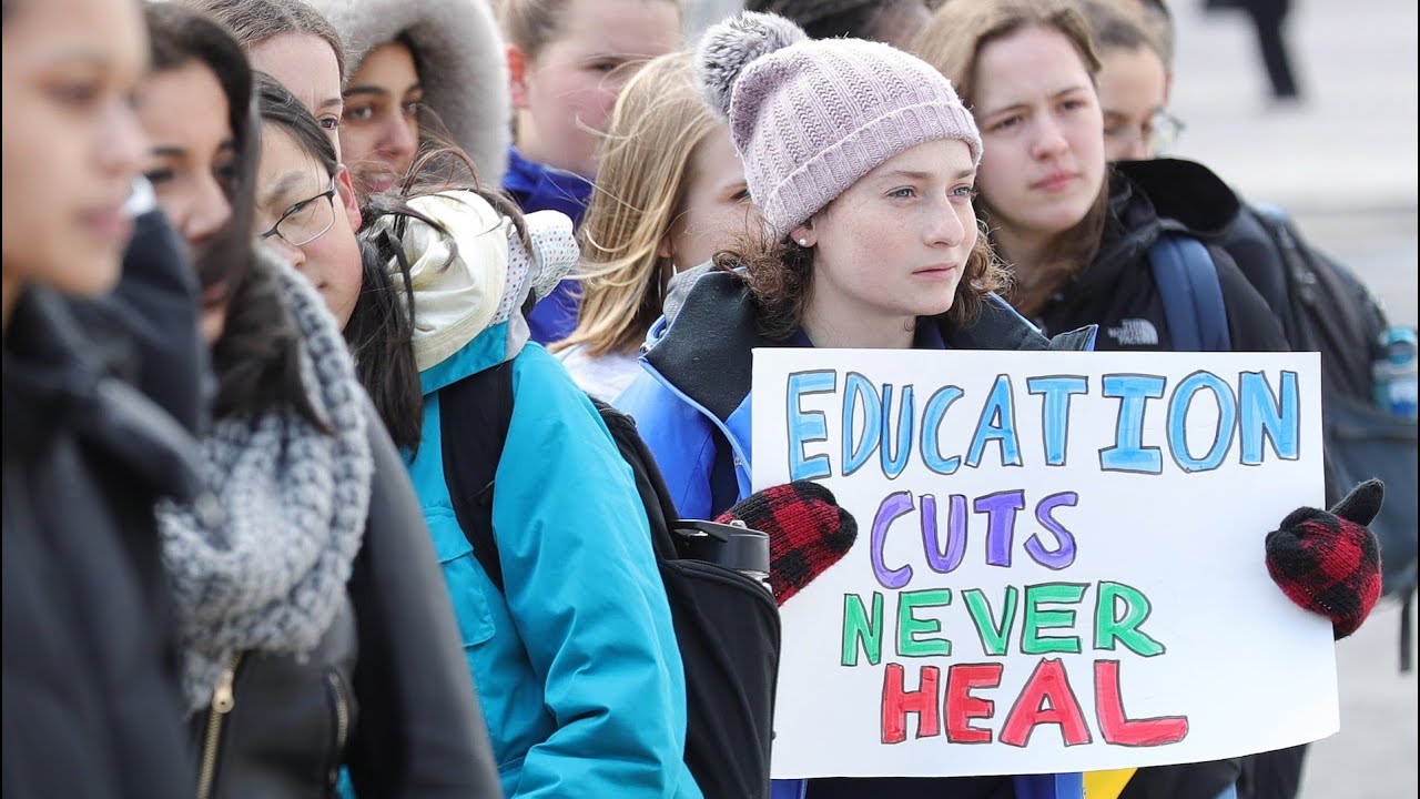Students walk out to protest proposed education changes