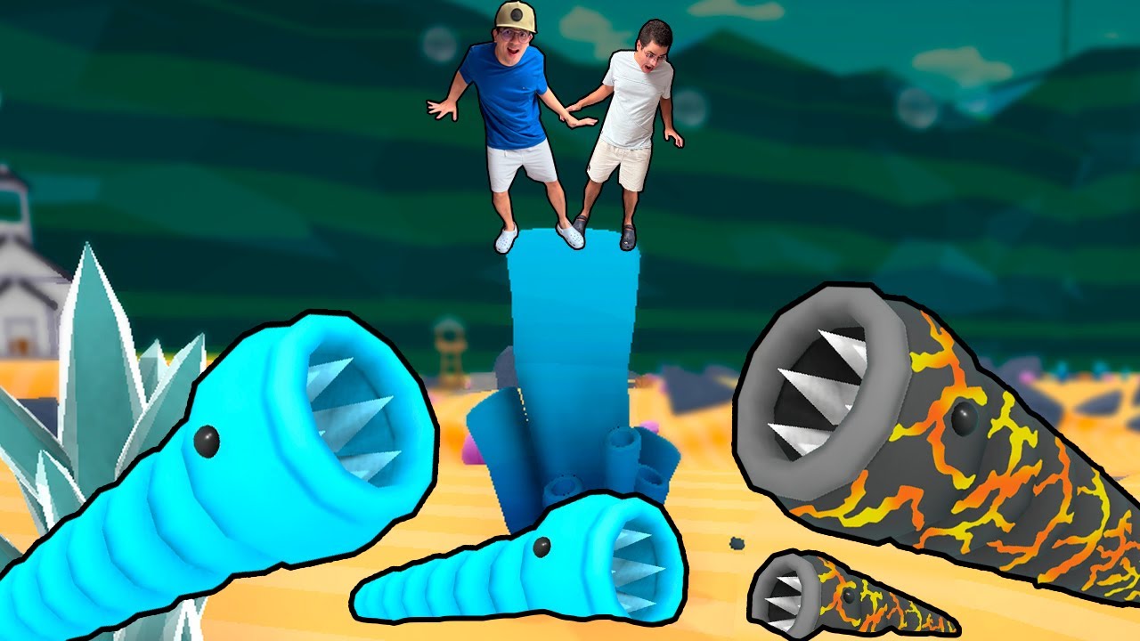 TENTE SOBREVIVER NO CHÃO DE AREIA CHEIO DE MINHOCAS DE LAVA E GELO!