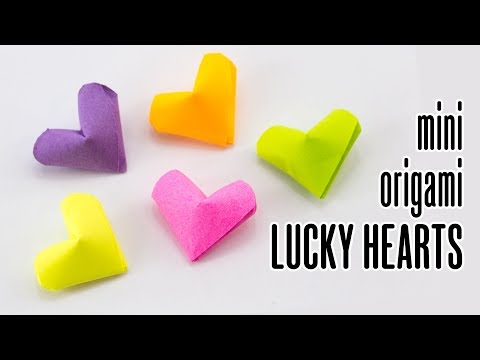 3D Origami Lucky Heart Tutorial - DIY Hearts - Paper Kawaii