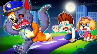 Paw Patrol Ultimate Rescue: Chase Werewolf Runs Away From Home! What Happened To Chase? | Rainbow 3