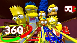 🔴VR 360° The Simpsons Moe's Tavern Roller coaster video
