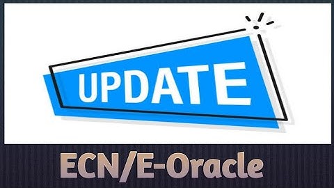 Updates in ECN/E-Oracle