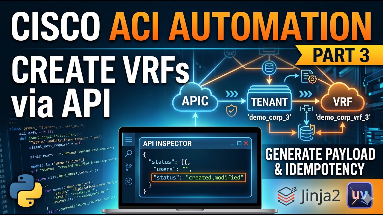 Cisco ACI Automation Part 3 | Create VRFs via API | Payload Using API ...