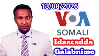 VOA Somali Radio Idaacadda Galabnimo 13 08 2026