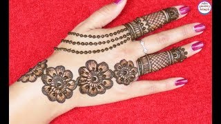 Easy Floral Jewelry Mehndi Design || Simple Mehndi Designs Saloni's World