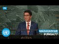 Franais  madagascar  president addresses united nations general debate 77th session  unga