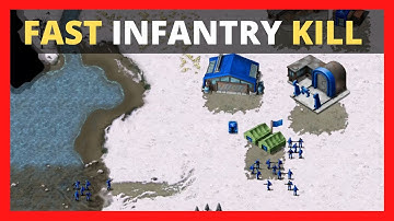 "Fast Infantry Kill" (1vs1) Command and Conquer Red Alert Remastered Online Multiplayer