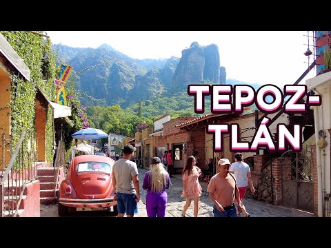 This TOWN is TRULY MAGIC 🌿 TEPOZTLÁN MORELOS, MEXICO 🇲🇽 Saturday Morning Walking Tour 4K