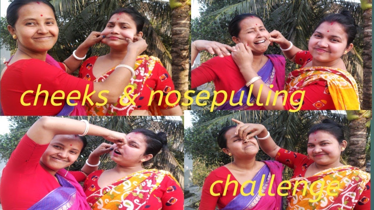 cheeks & nose pulling challenge || #funnyvideo  #challenge  #requestedvideo